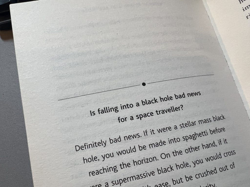 From the book - is falling into a black hole bad news?